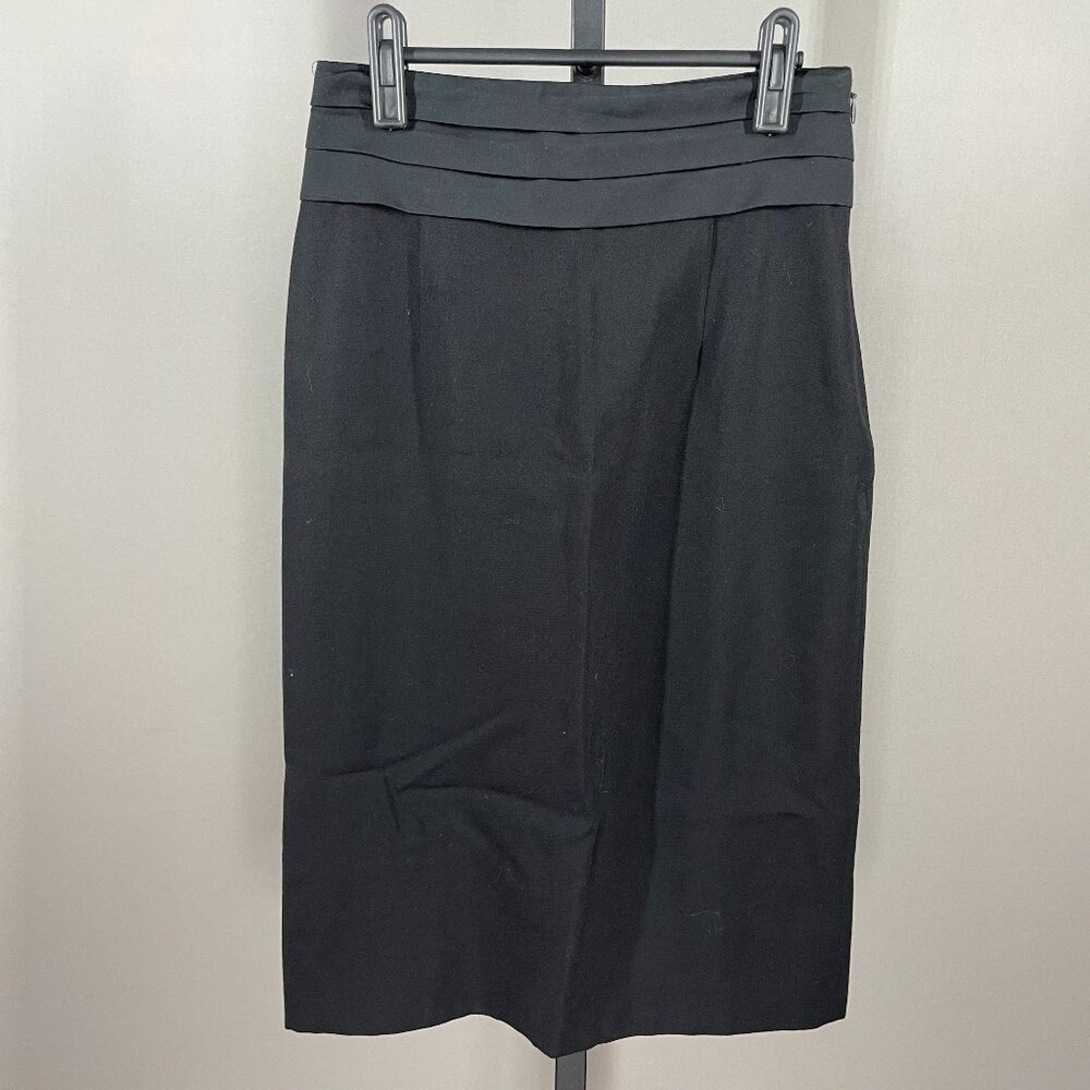 NEW Moschino Skirt Womens 8 black pencil straight designer classic